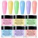 Neon Dip Powder Set Honey Joy 6 Colors Pink Yellow Purple Green Blue Spring Sumer Dipping Powder Set Nail Art Manicure DIY Salon Home Gifts for Women No Need Nail Lamp Cured DP-U DP-U-6pcs-10g/box