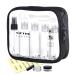 Squeezable Travel Bottles Containers Tsa Approved with Clear Quartz Size Bag, Refillable Plastic Bottles for Toiletries and liquids