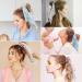 NAIHOD 10Pcs Floral Chiffon Hair Scarf Scrunchies - Women & Girls Elastic Hair Ties with Bowknot - Buy Online on SooperMarket.com