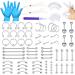 JIESIBAO 100PCS Piercing Kit 12G 14G 16G Piercing Needles Clamps for Nose Septum Belly Button Lip Tongue Eyebrow Cartilage Ear Tragus Helix Daith Piercing Tool Kit Silver 1- Silver -100pcs