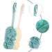 SKHAOVS 2 Piece Long Handle Bath Brush Set for Exfoliating and Dead Skin Removal - Shower Loofah Scrubber for Men and Women - Blue and Beige - Buy Online on SooperMarket.com