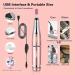 JUEMEL Portable Electric Nail Drill Kit 35000rpm - Professional Efile Set for Acrylic and Gel Nails - Manicure Pedicure Tool with 17pcs Bits and Accessories - Pink - Buy Online on SooperMarket.com