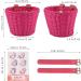EIRONA Pink Bicycle Basket for Kids (12-16) | Balance Bike Tricycle & Scooter | DIY Sticker Included - Buy Online on SooperMarket.com