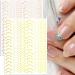 Dornail 6 Sheet Metallic Nail Stickers - Self-Adhesive Gold, Silver, Rose Gold Curve Stripes for Nail Designs and Art Decorations - Buy Online on SooperMarket.com