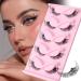 HERBENJOY Fluffy False Lashes Fake Eyelashes 5 Pairs Lash Extension with Small Pearl Decoration Cat Eye False Eyelashes 3D Faux Eyelashes for Costume Party Stage Performance Festival Celebrations - Buy Online on SooperMarket.com
