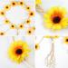 Sucrain Flower Hippie Headband Set - 4pcs Bohemian Sunflower Hair Accessories (2 Yellow 2 White) - Buy Online on SooperMarket.com