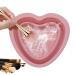 Veeteah Silicone Makeup Brush Cleaner Bowl - Heart Shape Silicone Make up Brush Cleaner - Portable Washing Tool for Brushes Sponges Brush Cleaning Pad pink