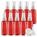Zeoabsy 12 piece of empty plastic 50ml red spray bottle small with white fine fog spray pump atomizer pumping pum perfumer panel.