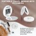 Hansong Compact UV Camera Mirror 2X Magnification Travel Makeup Handheld Pocket Mirror - Buy Online on SooperMarket.com