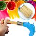 Professional 3pcs Small Round Chalk and Wax Paint Brush Set - Reusable Natural Bristle Brushes for DIY Painting - Compatible with Annie Sloan Chalk Paint and Milk Paint - Buy Online on SooperMarket.com