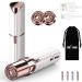 Facial Hair Remover for Women Hair Removal Device for Women Rechargeable Epilator for Women for Face Included 2 x Replacement Heads Painless Lady Shavers for Lip Mustache Chin