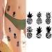 Dopetattoo 6 Sheets Temporary Pineapple Black Sketch Hawaiian Stamp Tattoos for Men and Women - Perfect for Neck, Arm, and Chest - Buy Online on SooperMarket.com
