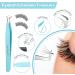 Ms. Queen Volume Fiber Tip Grip Lash Tweezers - Blue | L-Shape Boot Mega Volume Mink Lashes Tweezers - Buy Online on SooperMarket.com