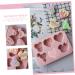 Alipis 2pcs Heart Chocolate Mold DIY Candle Mould Heart Shaped Dessert Mold Tray Mousse Pink - Buy Online on SooperMarket.com