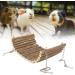 Rabbit Wood Swing Hammock - Multifunctional Natural Wooden Resting Platform for Hamsters Mice & Sparrows (15x30 cm) - Buy Online on SooperMarket.com
