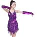 AFAVOM Sequins Tassel Latin Dance Dress for Women - Purple 1920s Flapper Cocktail Party Costume - Buy Online on SooperMarket.com