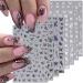 BSBTBZ Butterfly 3D Self-Adhesive Nail Art Stickers Shiny Glitter Decals for Women Girls Waterproof Acrylic Single Use Glossy Finish Home & Salon