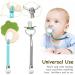 Nuanchu 4-Piece Silicone Pacifier Clips Set for Teething Toy - Navy Blue, Gray, Green - Baby Pacifier Holder for Boys and Girls - Buy Online on SooperMarket.com