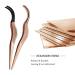 Stainless Steel Cluster Lash Tweezers Set - Rose Gold 2pcs DIY Eyelash Applicator Tool for Easy Application and Removal of False Lashes - Buy Online on SooperMarket.com