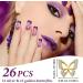Noverlife 26PCS 3D Alloy Butterfly Nail Charms with Crystal Diamonds - Gold & Silver - Buy Online on SooperMarket.com