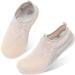 LeIsfIt Unisex Water Shoes - Quick-Dry Aqua Socks for Beach, Pool, Surf - Beige - Size 8-9 Women/6.5-7 Men - Buy Online on SooperMarket.com