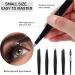 Womens Eyebrow Tweezers Set - 4Pcs Slant Pointed Precision Tweezers for Ingrown Hair Removal - Includes Curved Scissors and Brow Brush - Travel Case Included - Buy Online on SooperMarket.com