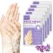 Moulis 5 pairs of lavender peeling moisturizing hand mask with serum and vitamins collagen repair of rough skin lightening and anti-aging (lavender)