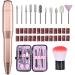 Melodysusia 11 in 1 electrical nail file for gelails Professional electrical nail cutter set pedicure set nail efile kit for nail studio and personal DIY manicure Golden D-PROFI GOLDEN SET