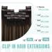 Youngsee 35cm Clip-In Extensions - Real Hair Balayage Ombre Medium Brown 120g (7Pcs) - Thick Remy Hair for Women - Buy Online on SooperMarket.com