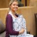 B b au Lait Nursing Cover - Chateau Silver | Stylish & Comfortable Breastfeeding Solutions - Shop Internationally - Buy Online on SooperMarket.com