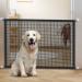Dog Gates for The House, Magic Indoor Mesh Dog Gate for Stairs and Doorways,Stainless Steel Pole Reinforcement Design. 30" Tall, 38" Wide