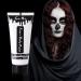 Go Ho Black and White Cream Face Body Paint (4 oz) - Water Based White Zombie Skeleton Clown Face Painting for Adults & Children - SFX Cosplay Makeup for Halloween, Day of the Dead & Festivals - Buy Online on SooperMarket.com