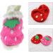 2PCS Strawberry Guinea Pig Winter Apparel Coats - Small Pet Warm Costumes for Rabbits, Ferrets, Chinchillas, Kittens - 3XS - Buy Online on SooperMarket.com