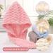 2Pcs Hair Towel Wrap - Quick Dry Microfiber Towel for Curly Hair & All Hair Types - Anti-Frizz & Button Fixing - Large 9.8x25.6 - Buy Online on SooperMarket.com