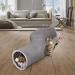 Ownpets 48 Inch S-Shape Collapsible Cat Tunnel with Feather Wand - Interactive Pet Toy for Cats, Kittens, and Small Pets - Buy Online on SooperMarket.com