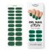 MOYOU LONDON Semi Cured Gel Nail Wraps 20 Pcs Gel Nail Polish Strips for Salon-Quality Manicure Set with Nail File & Wooden Cuticle Stick (UV/LED Lamp Required) - Emerald city