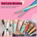 Saviland 8pcs Nail Art Brushes Set - Color Handle Gel Polish Painting Tools for Salon & DIY Manicure - Nail Extension Gel Brush, Liner Brush, Dotting Pen - Buy Online on SooperMarket.com