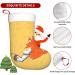 YYHHAOFA Sunflower Seeds and Foxes Picture Christmas Decorative Stockings : Soft Light and Tactile Suitable for Christmas Holiday Party - Buy Online on SooperMarket.com