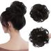 Vlasy Messy Bun Hair Piece for Women Curly Wavy Hair Scrunchies Bun Extensions Hairpieces Synthetic Hair Chignons Accessories Updo for Girls(2# 35g) 35g 2#
