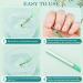 3PCS Nail Clean Up Brushes for OPI - Acetone Resistant Cuticle Cleaning Nail Art Precision Tools in Jade Green - Buy Online on SooperMarket.com