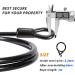 Buy Slope Cable Steel Cable with Eyelet - 1m Long 6mm Thick Black - 2 Pieces for Bicycle Trailer Security - Buy Online on SooperMarket.com