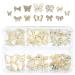 24 Pcs Butterfly Nail Charms  qiipii 12 Pair Gold Butterflies Charms for Nails Bow Nail Crystals Diamonds Rhinestones  3D Alloy Luxury Nail Gems Cute Nail Art Supplies for Nails Decoration Crafts DIY Luxury Style Nail Ch...