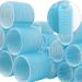 Jumbo Hair Rollers Set Self Grip Curlers For Long Hair No Heat Heatless Hair Rollers With Clips & Comb 24 Packs (Blue 24Pcs) - Buy Online on SooperMarket.com