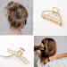 4.7 Inch Gold Metal Hair Clips 4PCS - Non-Slip Big Jaw Clips for Thick & Thin Hair - Cute Butterfly Fashion Accessory for Women & Girls - Buy Online on SooperMarket.com