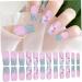 1 Set Acrylic Press on Nails Square Fake Nails with Glue Press on Nails Gradient Flower Fake Nails with Designs Full Cover Medium Coffin Press on Nails - Buy Online on SooperMarket.com
