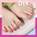 100pcs Natural False Toe Nail Tip Set with Glue - Full Cover Acrylic Fake Toenails for Women & Girls - Includes Cuticle Pusher and Nail File - Buy Online on SooperMarket.com