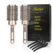 2 PCs round brush for blow -drying hairbrush round with wild boar bristles professional round brush for style curls and smoothing from sndyi - 53 & 43mm