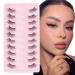 Glowingwin Half Lashes Wispy Cat Eye Lashes False Eyelashes Natural Look 10 Pairs Soft 3/4 lashes Fake Lashes Corner Lashes Handmade Strip Lashes Reusable Fluffy Faux Mink Lashes Half Lashes-073