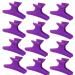Head Jog 12 Pack Butterfly Hair Clips Accessories for Sectioning and Styling. Hair Clamps for Women and Men (Purple)