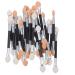Baluue 24pcs Makeup Eyeshadow Brush Eshadow Sponge Applicator Eyeshadow Blending Brush Eye Shadow Colorful